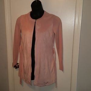 H by Halston Pink Ultra Saude & Sweater Jacket